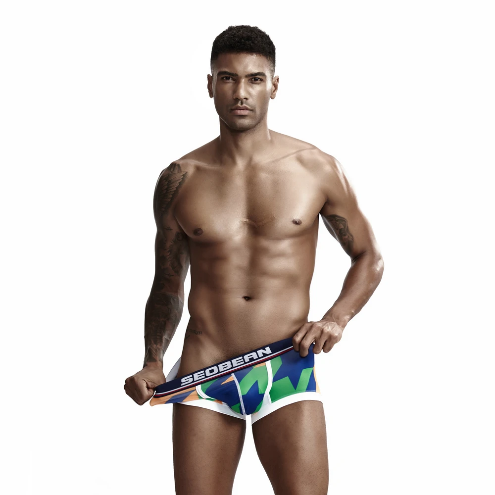 Мужские трусы брифы из ледяного шелка черные удобные слипы сексуальное нижнее