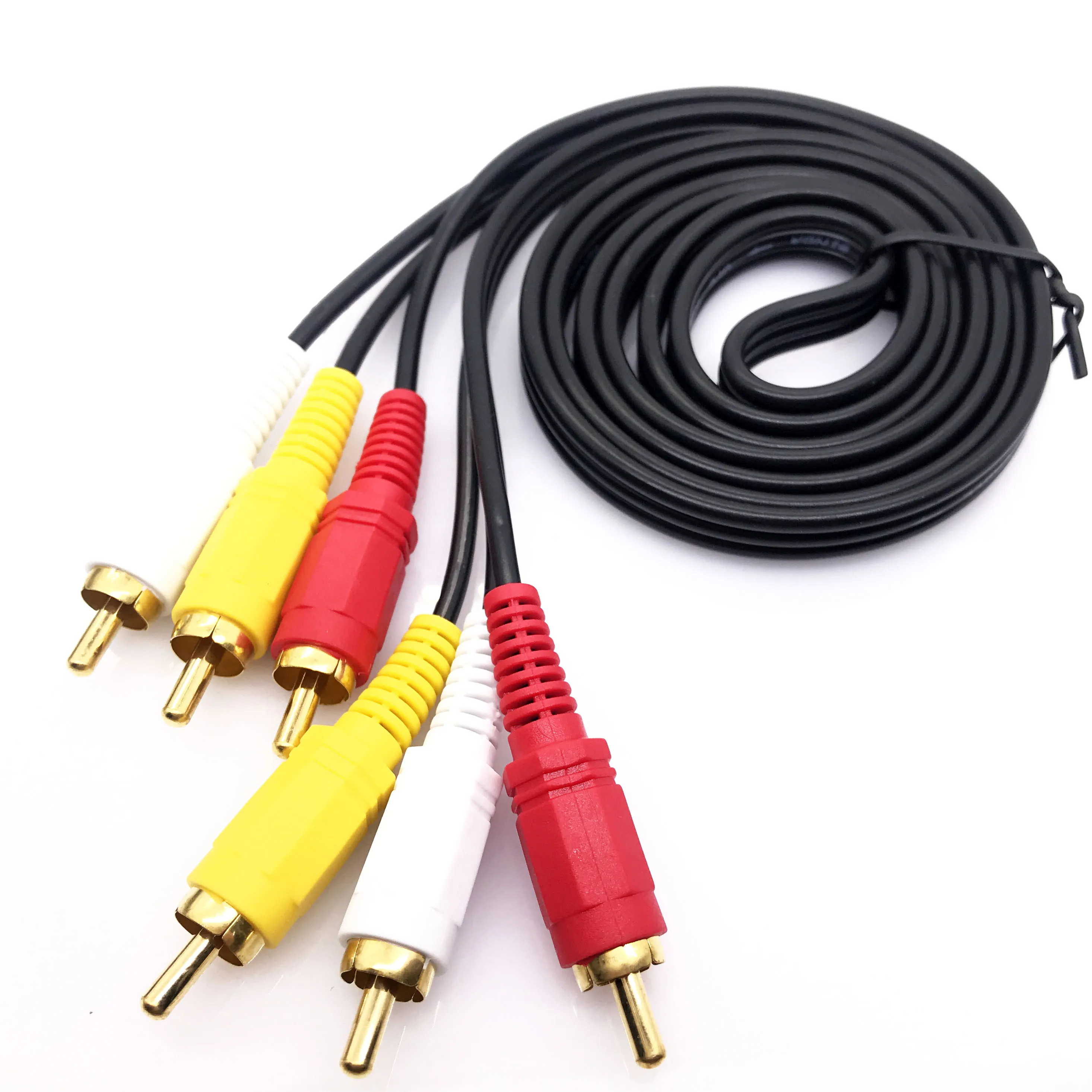 3RCA кабель папа к видео аудио стерео позолоченный для телеприставки динамика