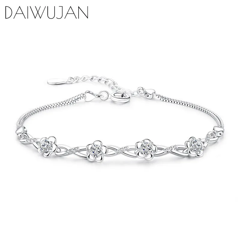 Женский браслет из серебра 925 пробы с цепочкой | Украшения и аксессуары