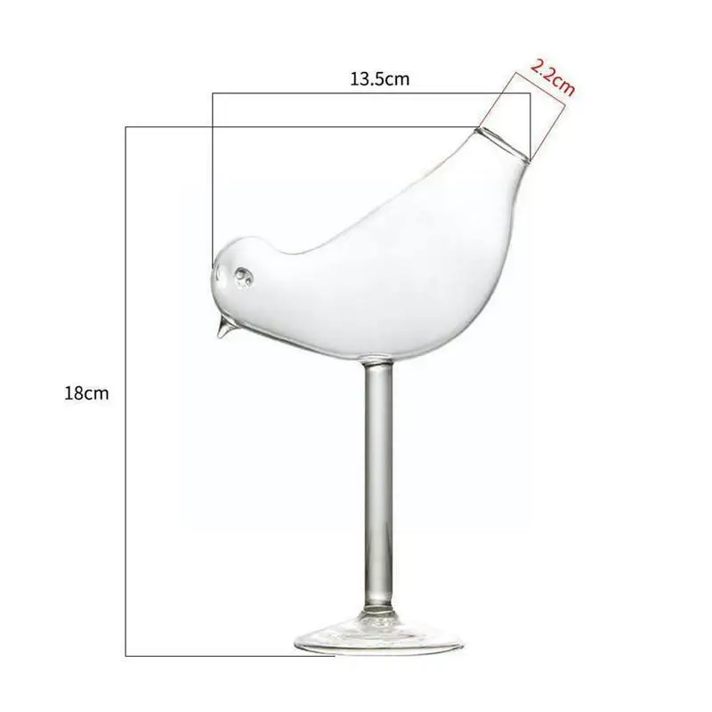 

1PC Creative Cocktail Wine Glass Bird Shape Champagne Cup Drinking Goblet Whiskey Beer D3Q8