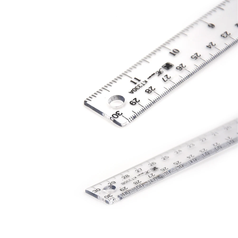 

1 Pieces T Square Ruler 30cm Plastic T Shape Ruler Clear Transparent Measurements Straight Ruler Measure Tool