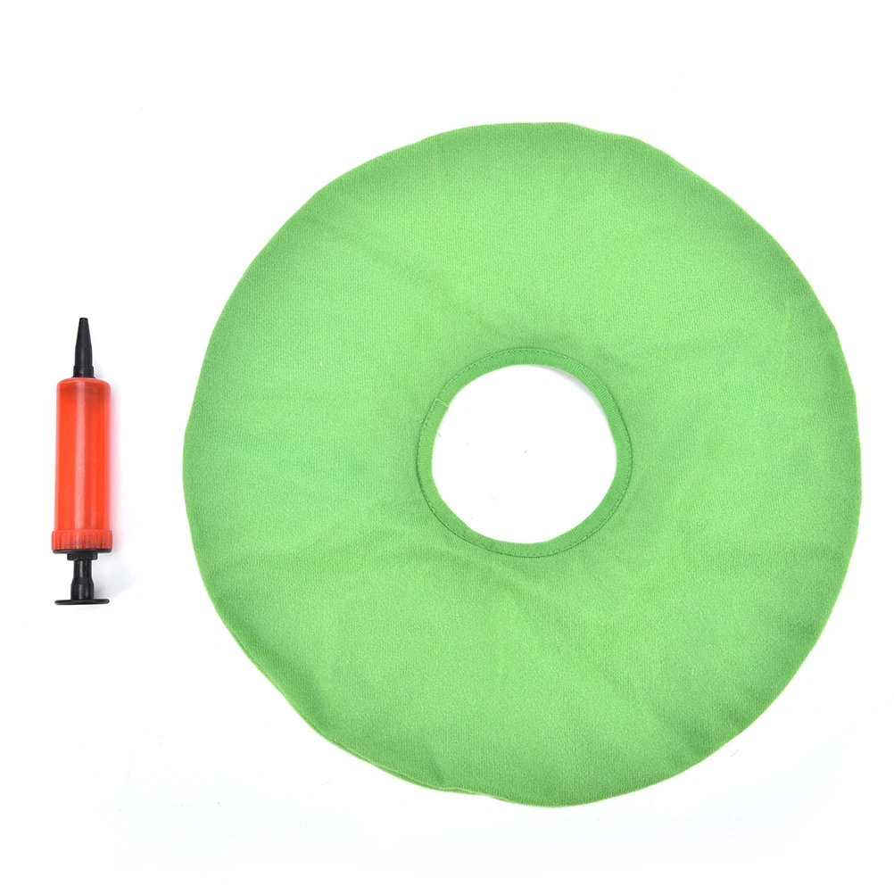 

Inflatable Plush Cushion Fabric + PVC Round Vinyl Seat Cushion Medical Hemorrhoid Pillow Sitting Donut Massage Pillow 2 Color
