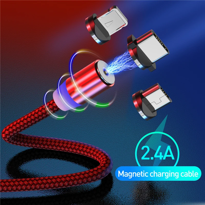 Магнитный USB кабель 2 4 А зарядный провод Micro C шнур типа Type аналогичный для Samsung