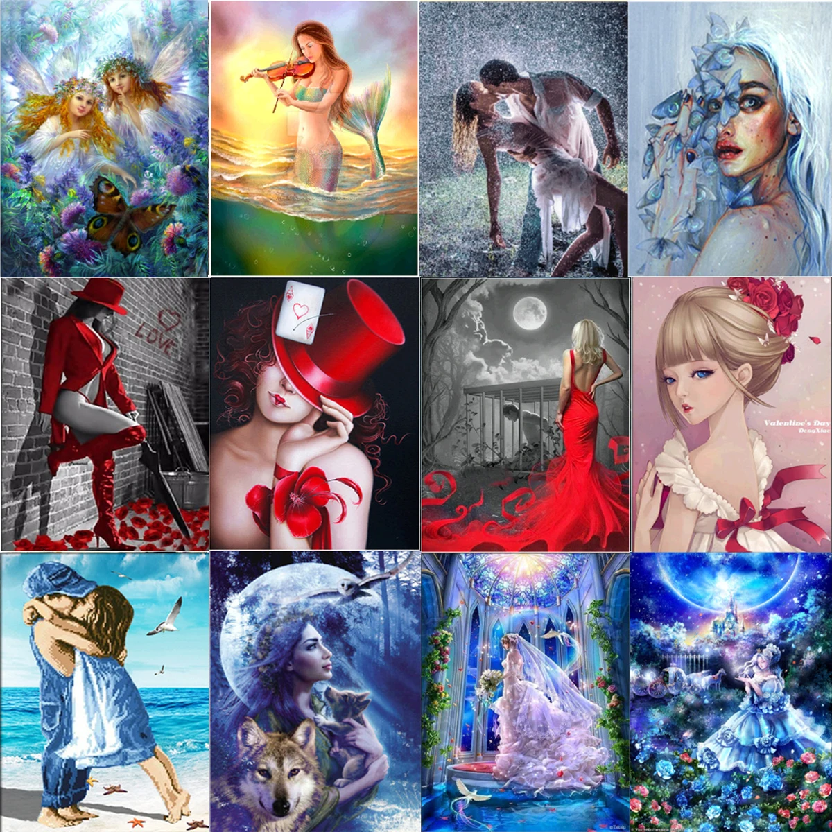 

5D алмазная живопись, пейзаж, персонаж, Красивая Искусственная мозаика, вышивка крестиком, украшение для дома, ручная работа, подарок