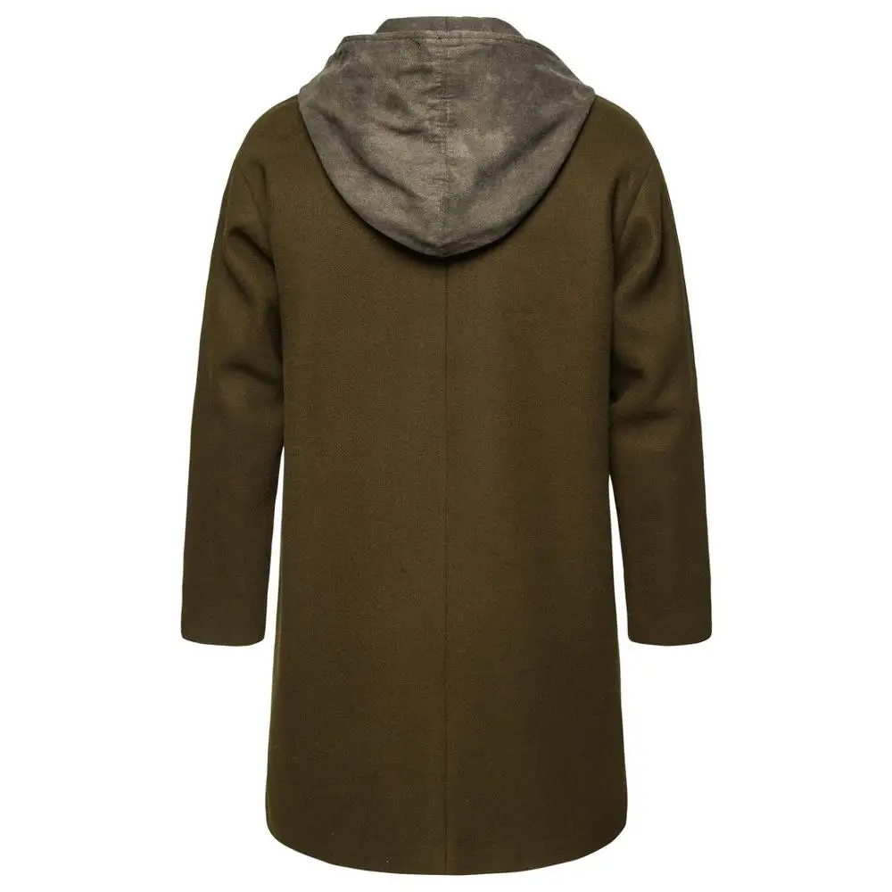 Мужское зимнее шерстяное пальто Однотонное SD|Мужские пальто| |