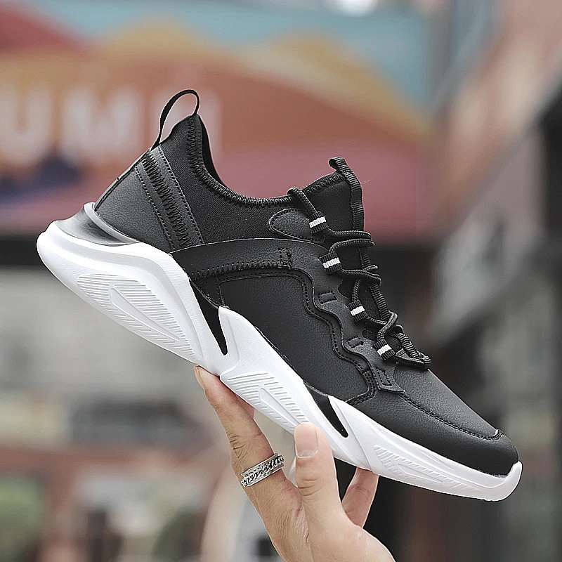

Autumn Leather Casual Shoes Lightweight Male Sports Sneakers Sapato Masculino Large Size New Waterproof Outdoor Walking Footwear