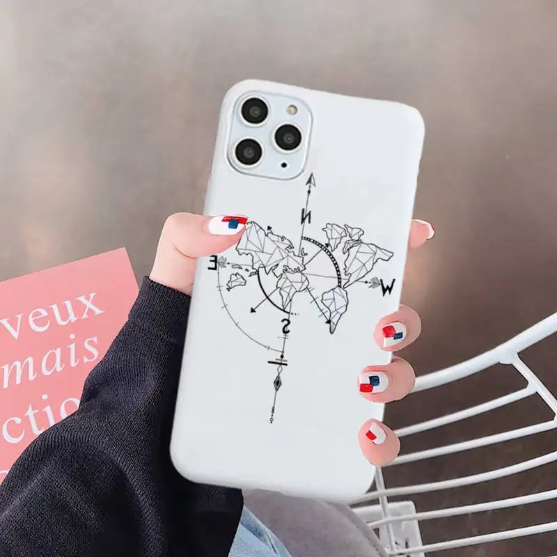 

Travel Airplane world map abstract line Phone Case Candy Color for iPhone 6 7 8 11 12 s mini pro X XS XR MAX Plus