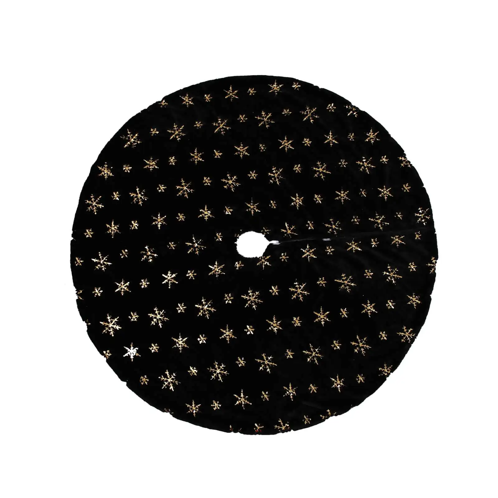 

2021 New Black Christmas Tree Skirt For Holiday Decoration ，35/48 inch