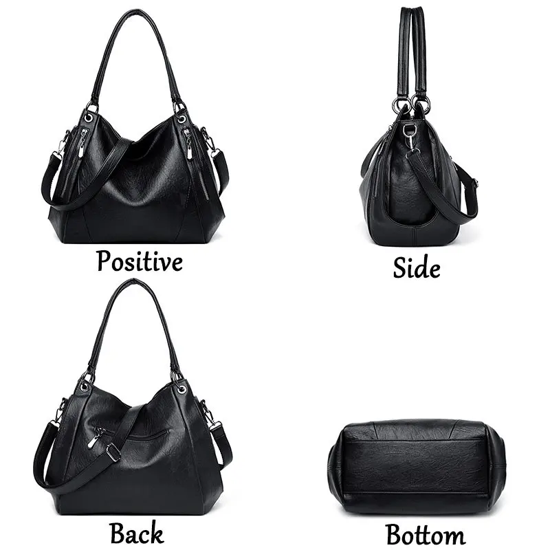 

LUCDO 2020 women handbag luxury high capacity lady tote bag leather high quality ladies shoulder bag messenger bags for women