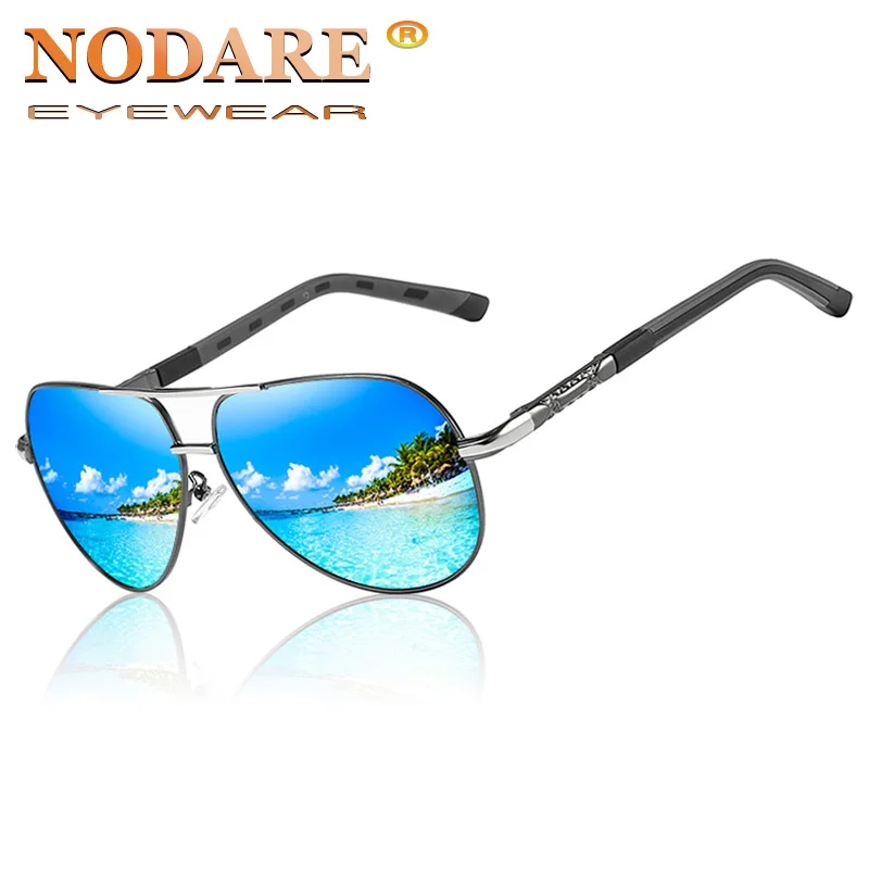 Поляризованные солнцезащитные очки в овальной металлической оправе для