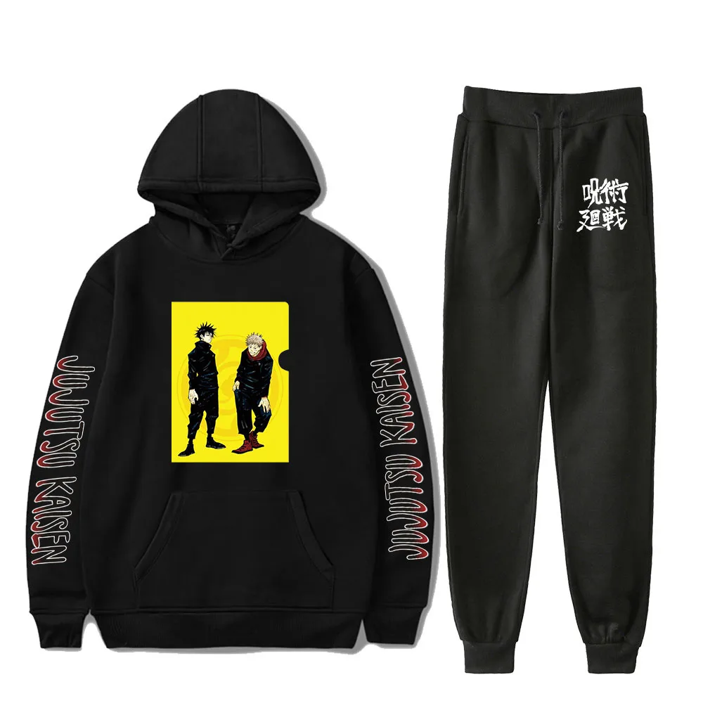 

Creative Jujutsu Kaisen Two Piece Set Hoodies And Sweatpants Jujutsu Kaisen Autumn Winter Tracksuit Men Womens Anime Hoodies