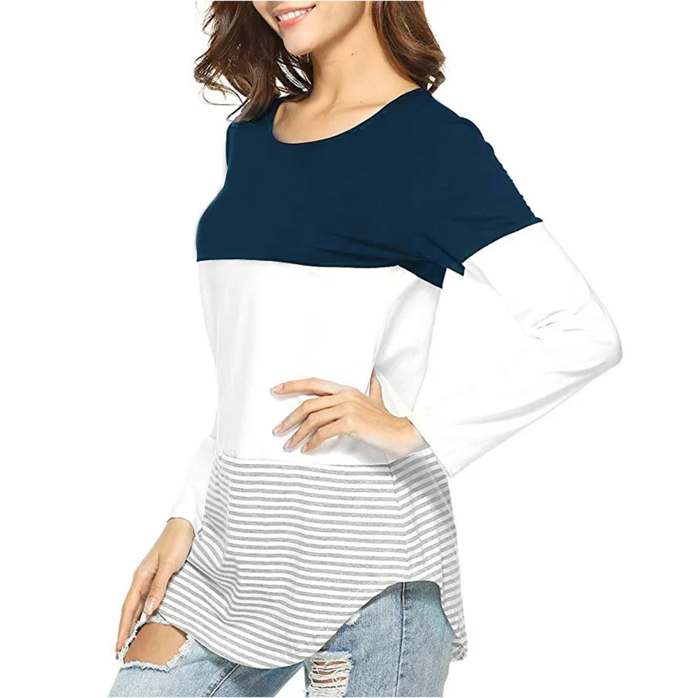 ARLONEET женский топ для беременных и кормящих мам с длинным рукавом одежда в полоску