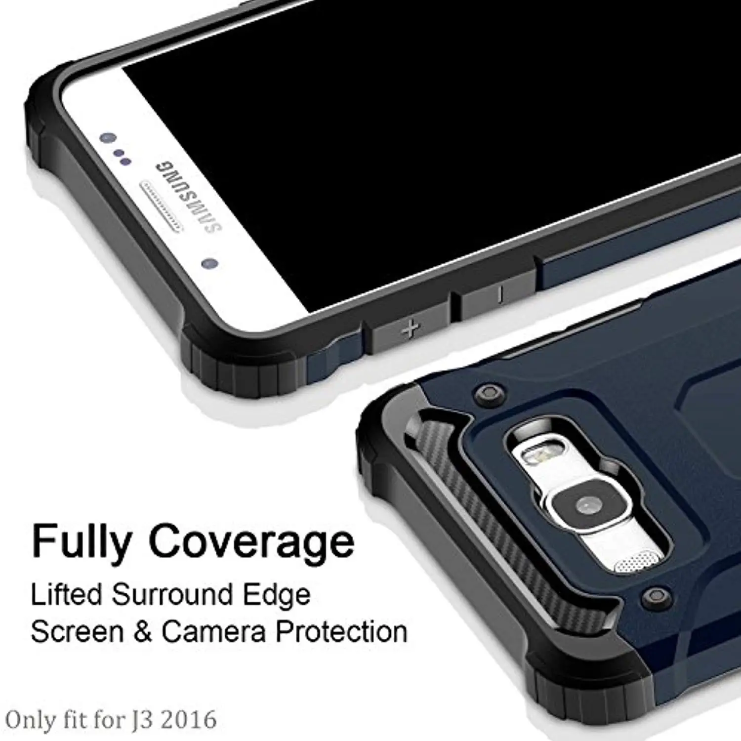 Carbon Fiber Armor Case For Samsung Galaxy J3 J5 J7 2017 Cover TPU Plastic 2 IN 1 Hybrid Hard Antishock for A3 A5 A7 2016 |