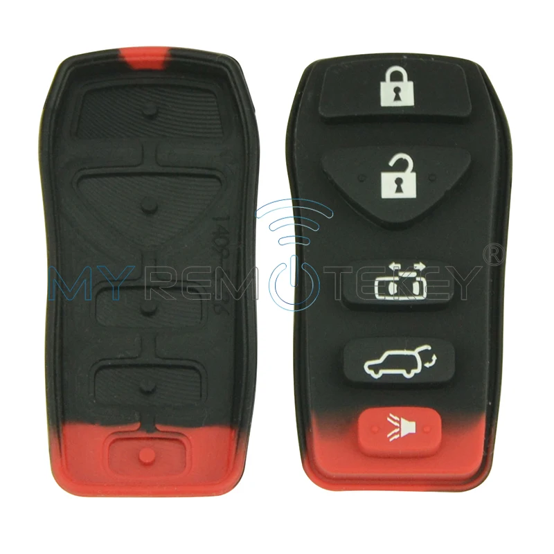 

Remote key fob replacement rubber button pad KBRASTU51 5 button for Nissan Quest 2004-2009 remtekey