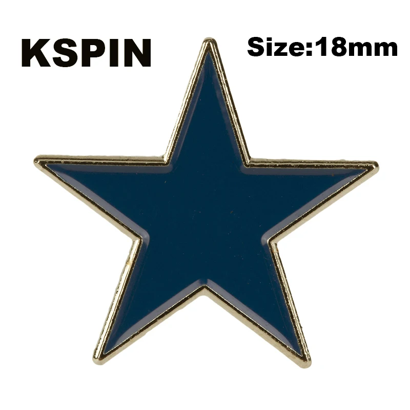 Черная звезда значок на лацкан эмалированная булавка женская джинсовая рубашка