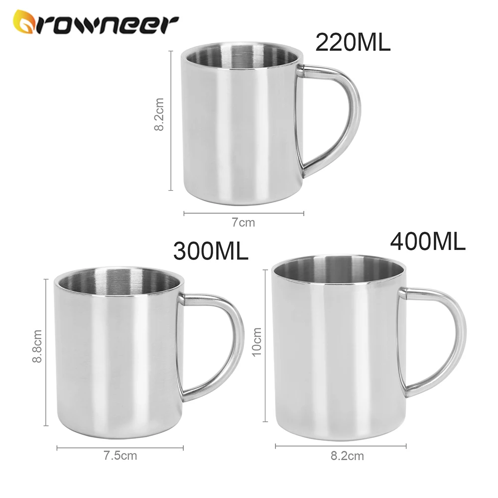Кофейная кружка с двойными стенками 220/300/400 мл защита от ожогов изолированная