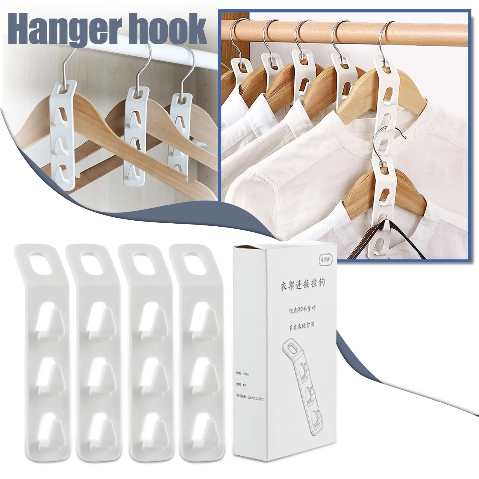 

Вешалка для одежды, вешалка для одежды, соединительный крючок, каскадные Крючки для одежды, многослойный органайзер, сверхпрочные Подвесны...