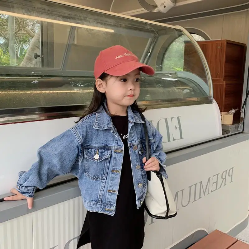 

Fall Girl Fashion Denim Jackets Long Sleeve Toddler Coat Cool Outerwear for Baby Girl Jackets Clothes Spring Kids Casual Jacket