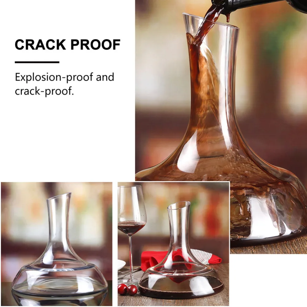 

1Pc Household Lead-free Glass Decanter Simple Design Transparent Decanter