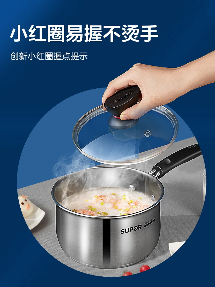 

Stainless Steel milk pot household Pots for cooking multi-function instant noodles pot Soup Pots and pans Non-stick frying pan