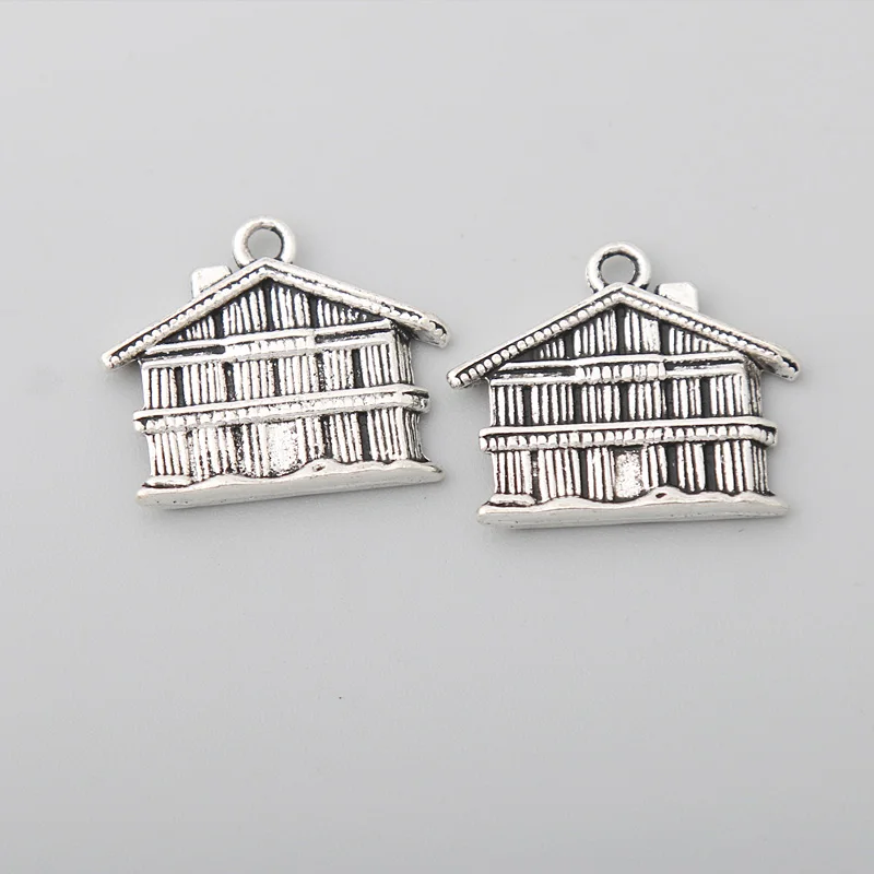 RAINXTAR Модные сплав винтажный зернохранилище очаровывает кулон в виде домика