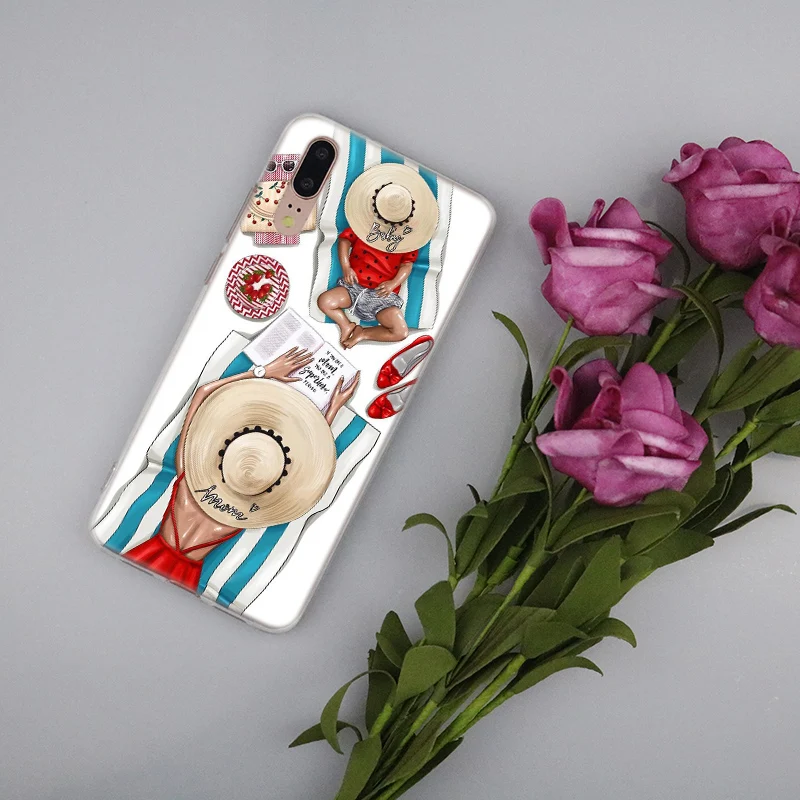 Мягкий силиконовый чехол для мамы, девочки и мальчика, для huawei P30 P20 P10 P9 P8 Lite P30 P20 Pro Mini P Smart Plus, Модный чехол