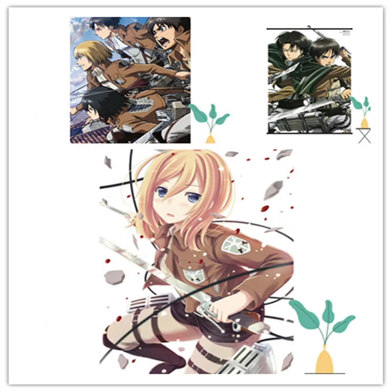 

Attack On Titan Character Animation Posters Home Decor Nostalgic Retro Canvas Prints Bedroom Decoration Art Hanging Paintings