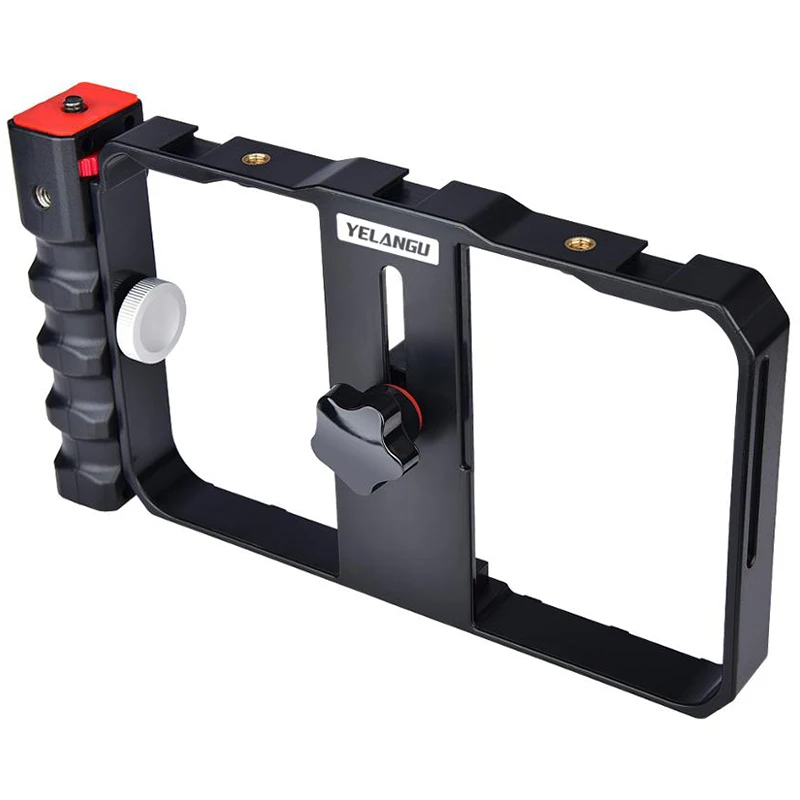 

NEW-YELANGU Pro Smartphone Video Rig Filmmaking Case Phone Video Stabilizer Grip Mount for IPhone Xs Max XR X 8 Plus Samsung Hua