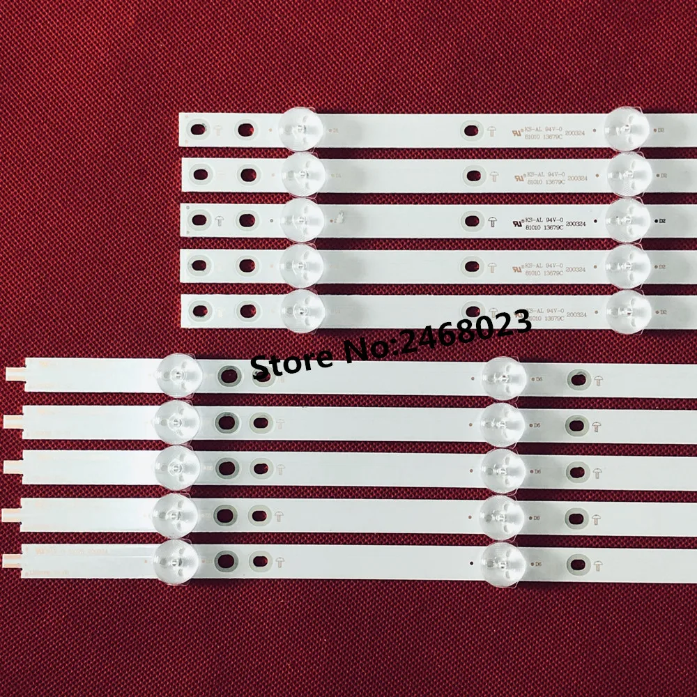 10 шт./компл. светодиодный Подсветка полосы для 50PUS6162/12 50PUS6703 50PUS6753 50PUS7383/12 50PUS6523/12