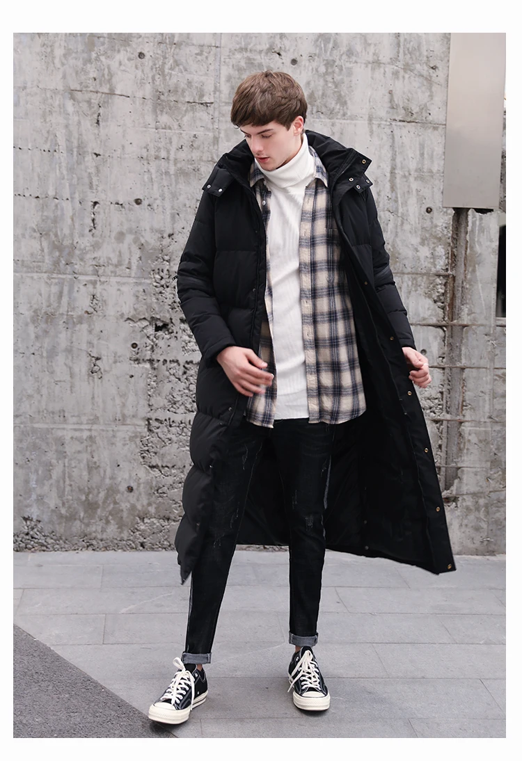 Мужская зимняя куртка плотная Теплая мужская на 20% утином пуху уличная одежда