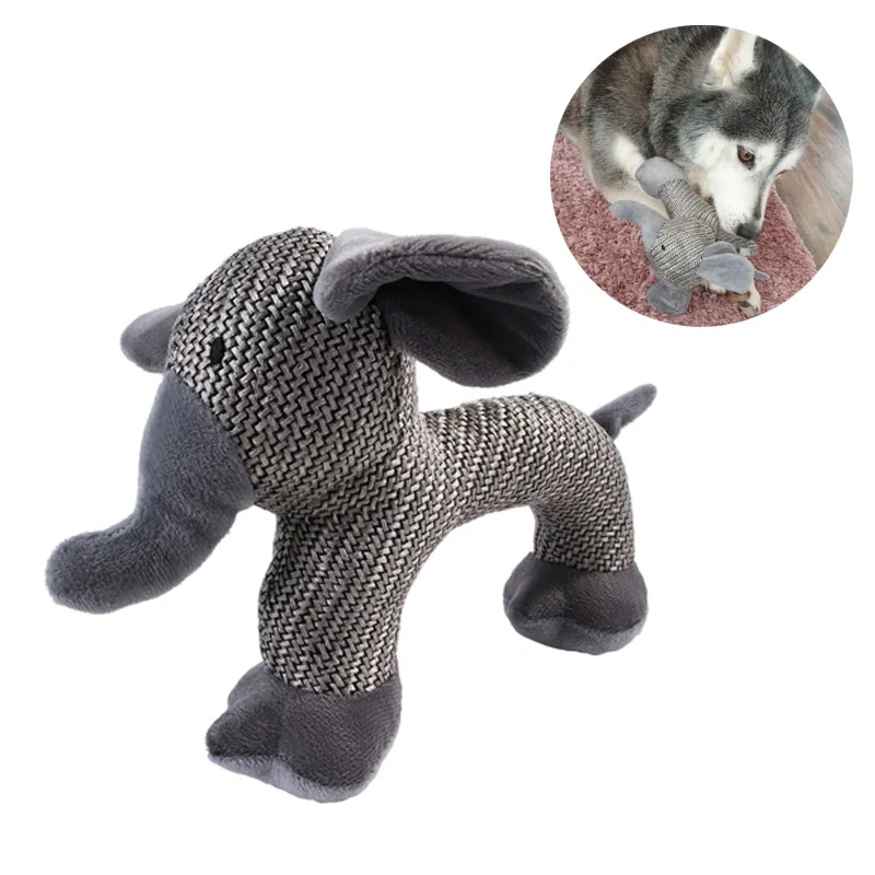 Подпись хлопковая обезьяна слон устойчивая к укусам собака пищалка утка игрушки