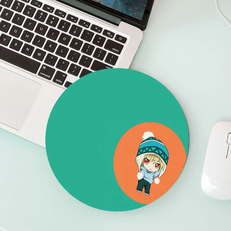 

Small Round Mouse Pad With Cartoon Pattern of Noragami Mause Gamer Rug Table Pads PC Gamer Cabinet Gaming Mouse Mat Deskpad Diy