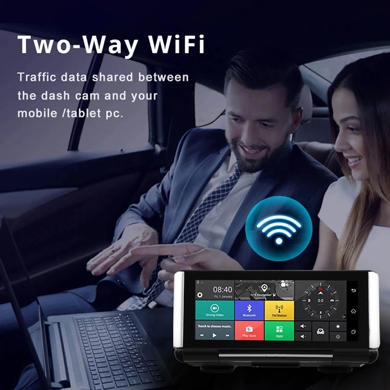 Лучший 7-дюймовый Автомобильный видеорегистратор GPS 4G Android 8 1 FHD 1080P 2 Гб ОЗУ 16 ГБ с