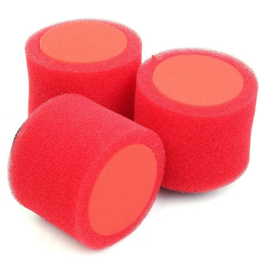 

Racing Air Filter Red+Black Rubber+Sponge W/ Stainless Steel Clamp 1pc 35mm Adjustable