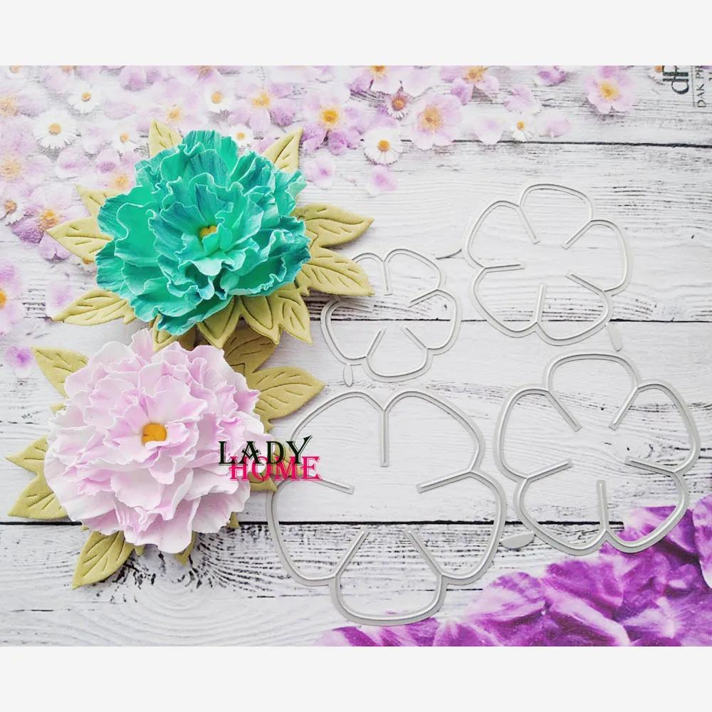 4 шт. металлический высекальный штамп в виде цветов для рукоделия трафареты