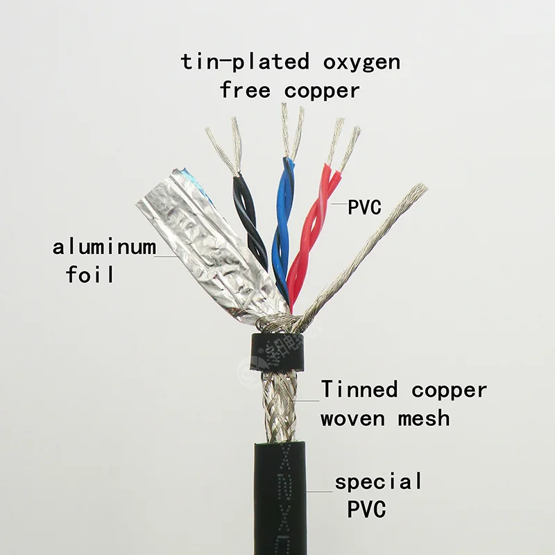 Гибкий Экранированный кабель витой пары 0.3мм м² 22AWG 485 сигнальный провод