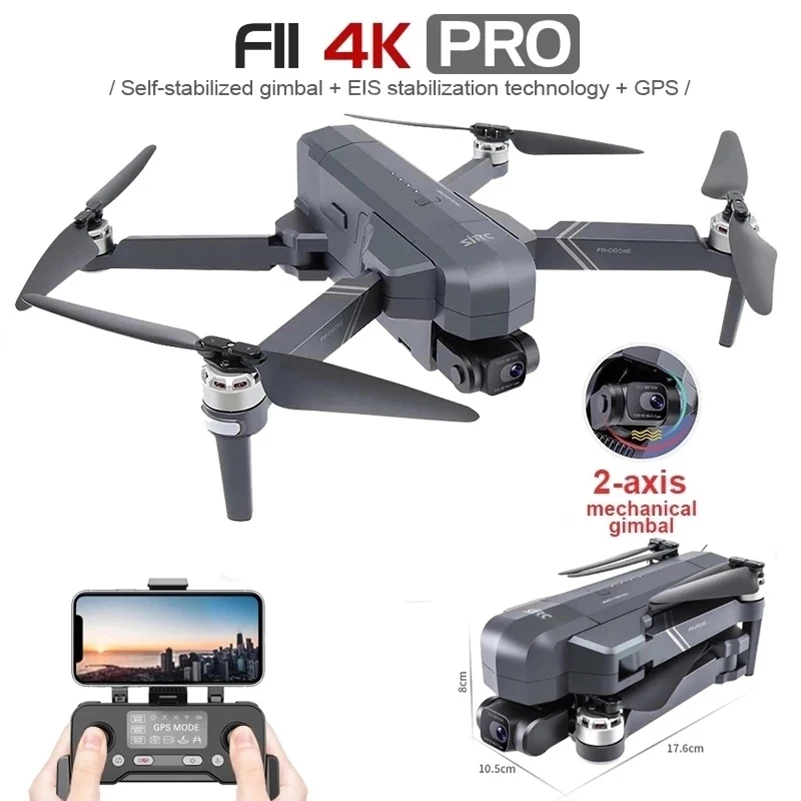 

F11 PRO Drone GPS 4K HD Professional Two-axis Camera Brushless 5G WIFI Professional RC Quadcopter Helicopters Drones Toy Plane