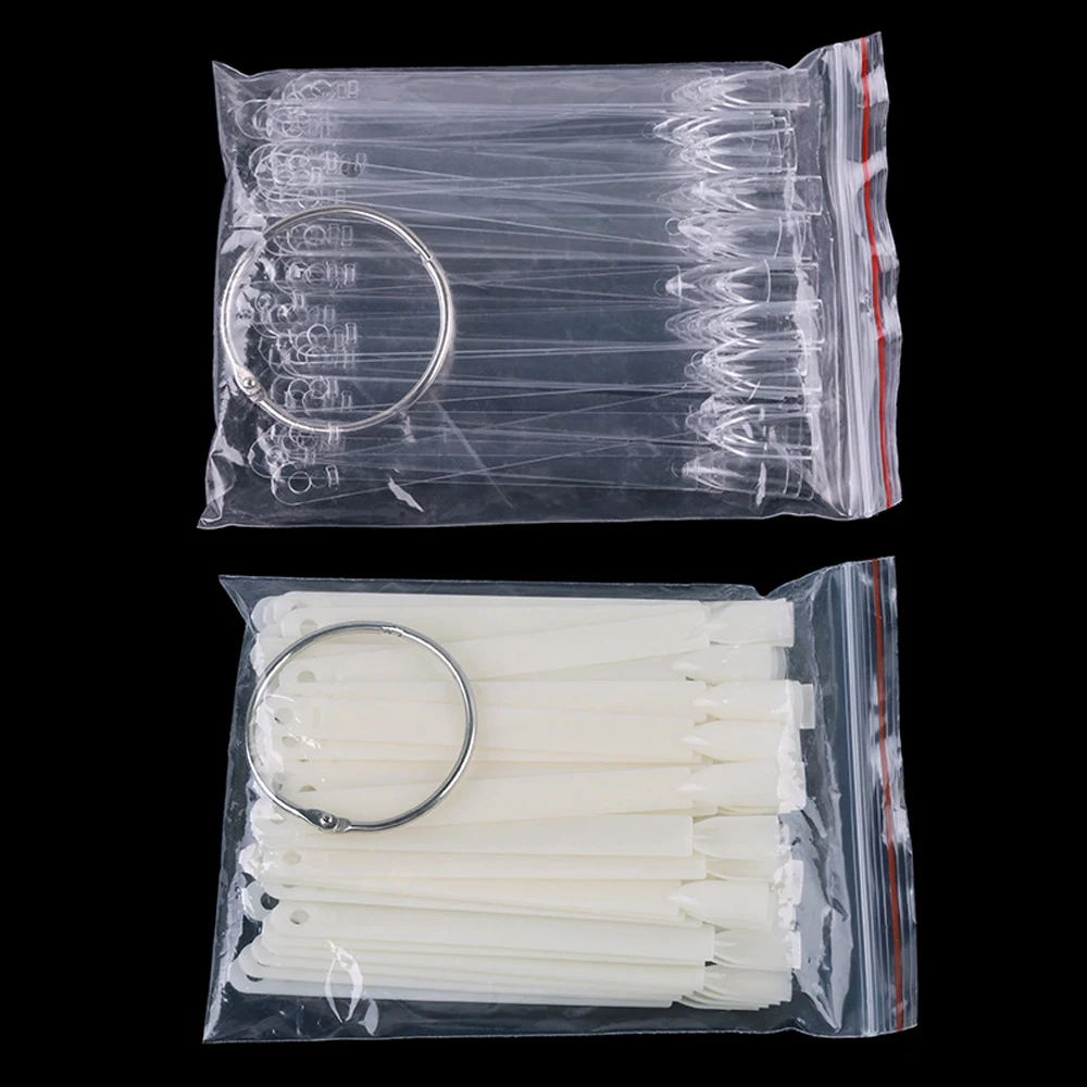 1 Set Fake Nail Tips Fan Natural Art Round Full Coverage Display Practice Template Acrylic UV Gel Polishing | Красота и здоровье