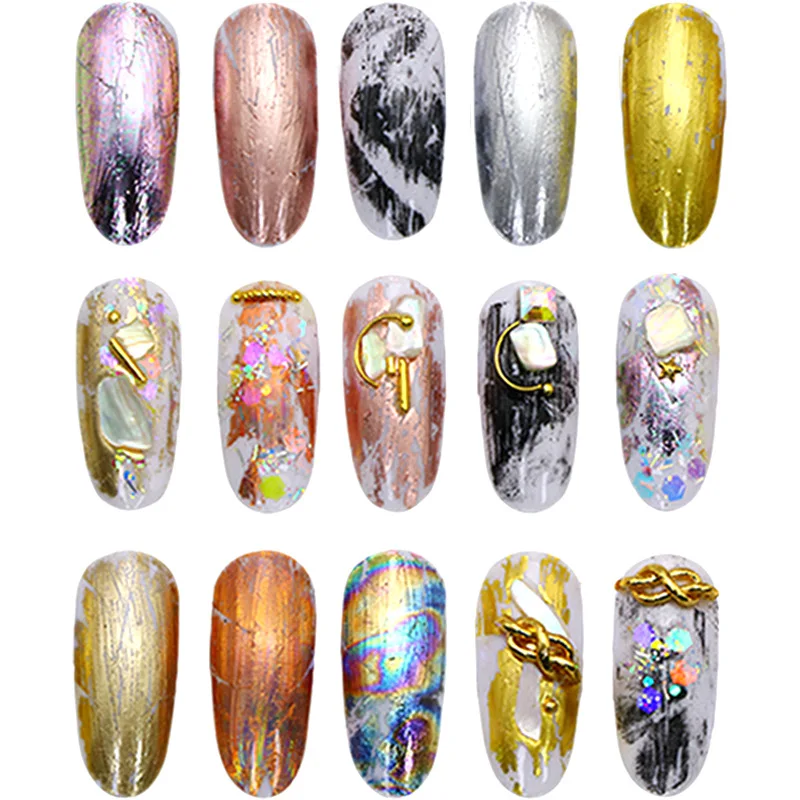Women Shiny Nail Foil Gold Silver Laser Manicure Nail Art Transfer Sticker Tips Nail Art Tools Accessories Hot Sale