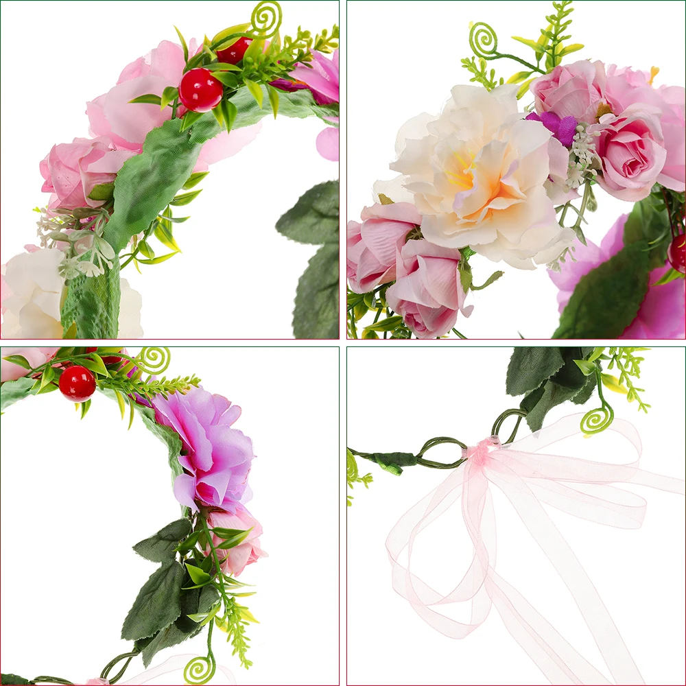 Моланс мода женщин невесты цветы ободок мексиканский стиль цветочная корона ободок леди эластичная пляжные принадлежности для волос.