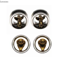 leosoxs new 2pc 8 25mm stainless ear plugs and tunnels ear piercings earlets screwed ear stretchers expander jewelry piercings