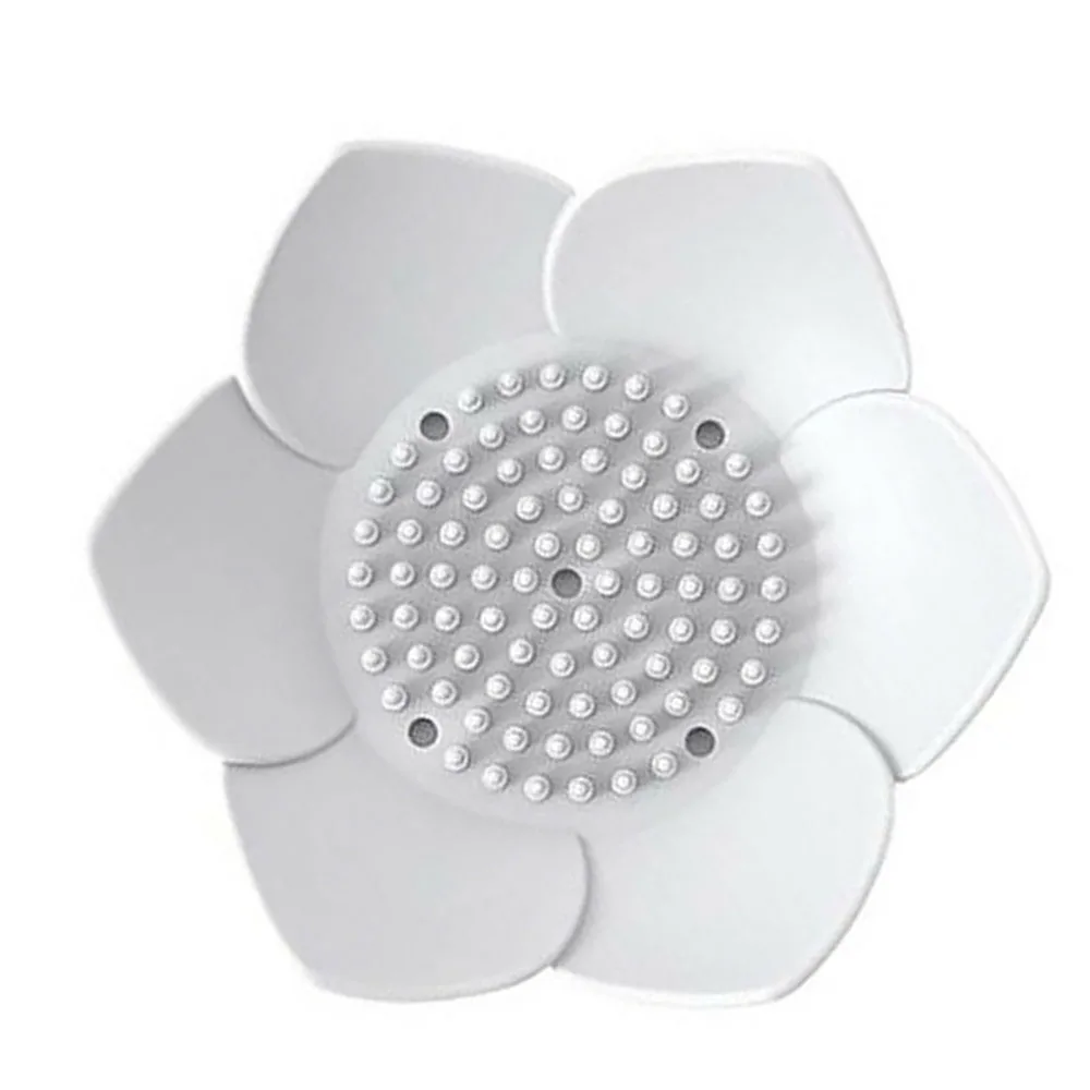 

1 Pcs Portable Silicone Soap Box Flower Shape Bathroom Shower Punch-Free Soap Box Holder Draining Dish Household Supplies