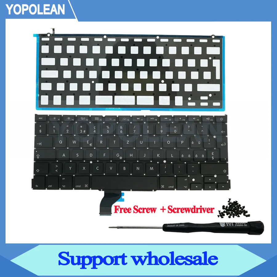 Новая швейцарская клавиатура с винтовым инструментом для Macbook Pro Retina 13 дюймов A1502