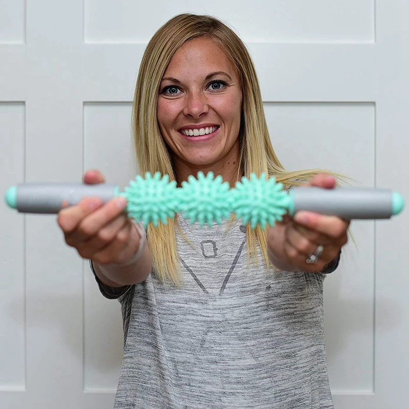HOT-Extra Cushion Grip Muscle Cellulite Massage Roller Ball Stick Abs - Premium Fascia Remover Myofascial Release Massager Plia | Спорт и