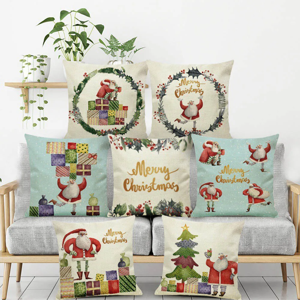 Рождественская елка подушка чехол удобный диван фестиваль квадратная наволочка