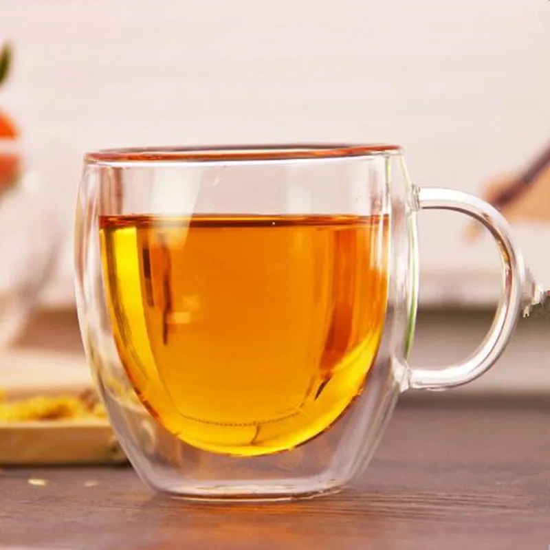 

150ml double-layer hollow glass heat-resistant handmade coffee cup tea drinking cup transparent cup drinking utensil coffee cup