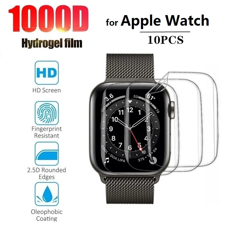 

10 шт. Защитная Гидрогелевая пленка для Apple Watch 4 5 6 44 мм 40 мм 1 2 3 42 мм 38 мм (не стекло), защитная пленка для экрана, фольга