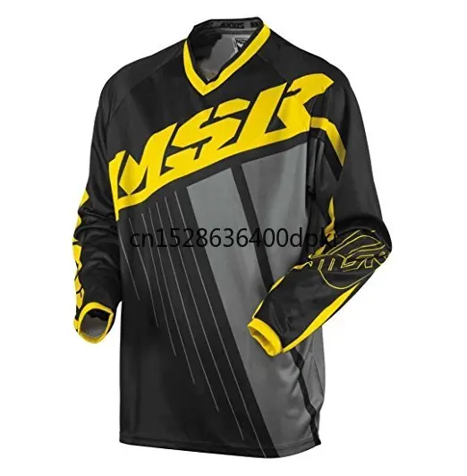 

Man NEW Motocross Jerseys Dirt Bike Bicycle cycling Downhill Shirts Motorcycle T Shirt Racing Jersey black yellow sport wear hot