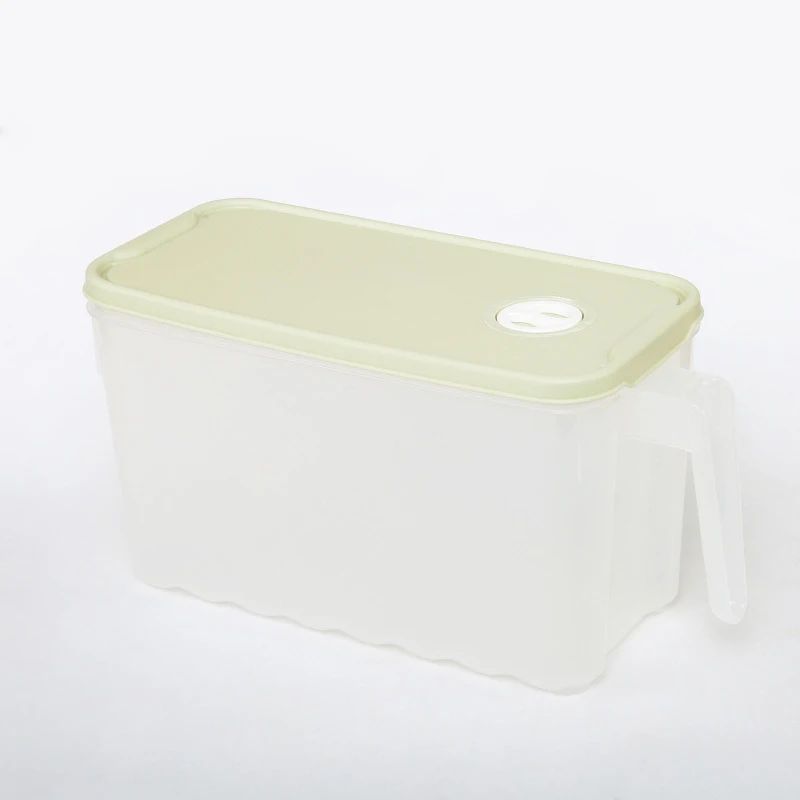 

Date Record Fridge Storage Box with Lid Keep Food Fresh Holder Bin Container Refrigerator Kitchen Plastic Space Saver Organizer