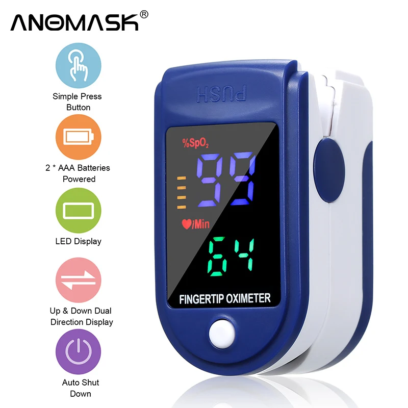 Зажим для пальца сердцебиение пульса и уровня кислорода в крови монитор